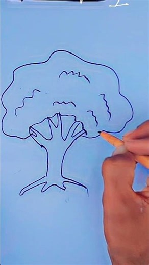 Tree Drawing Step by Step | Easy Tree Drawing for Beginners"#tree #sketch