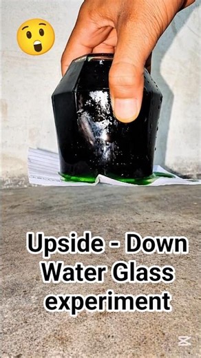 Magic or Science? Upside Down Water Trick 💧