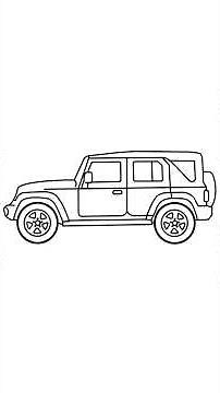 How to Draw a Jeep Easy | Mahindra Thar Drawing Step by Step | How to Draw a Jeep for Kids