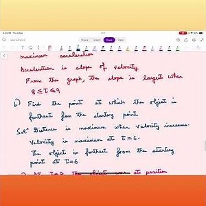 Velocity, Acceleration and Distance AP Calculus Question Eight #youtubeshorts