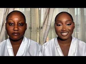 EASY BRIDAL MAKEUP TUTORIAL FOR BEGINNERS | Soft Glam Dark Skin #makeuptutorial #beginnerfriendly