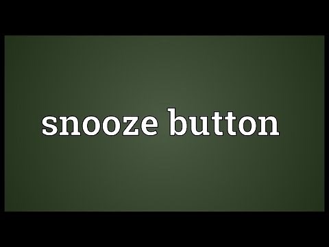 Snooze button Meaning