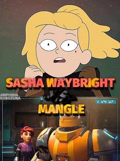 Sasha Waybright vs Mangle #amphibia #robot #netflix #disney #wisedit