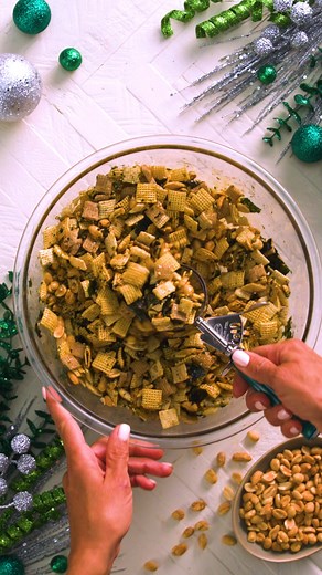 Kick up your cozy holiday traditions. These furikake Chex clusters are ideal for fireside snacking or gifting to your favorite people. 🔥 #ad Buy 3, get a free limited-edition PEANUTS® Holiday Tin: chextins.com | Tastemade