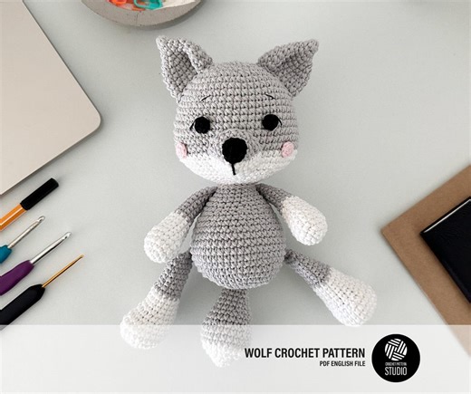 Wolf Amigurumi Crochet Pattern PDF – Wolf Soft Toy, Stuffed Animal Tutorial - Etsy Australia