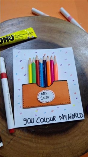 Teacher's Day Card | Plz subscribe my YouTube channel to help me 1k subscriber thanks 😊#shorts #diy