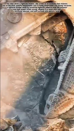 Hydraulic Crushing Machine Crushing Solid Rocks! #shorts