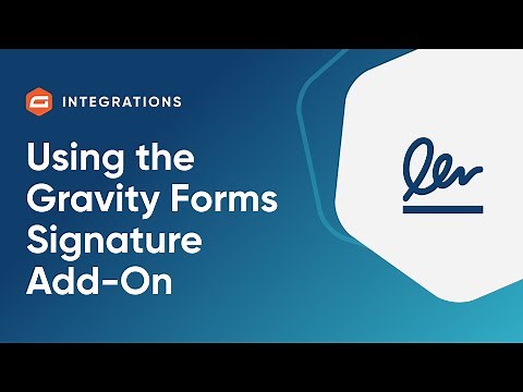 Using the Gravity Forms Signature Add-On