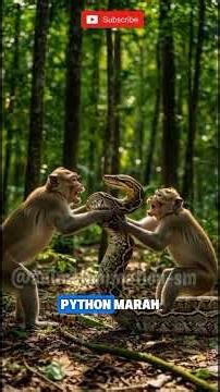 “PYTHON DIKER0YOK 3 MONYET! Pertarungan Brutal di Hutan Terekam Jelas!”