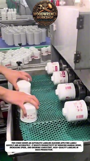 Automatic Bottle Labeling Machine | Fast & Efficient Production Line #diy #satisfying #usa