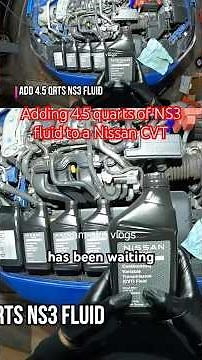 2022 Sentra transmission fluid change, adding 5 quarts of NS3 fluid #samakavlogs #repair