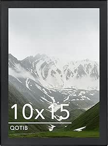 10x15 Picture Frame Black for Wall Mounting, Horizontal and Vertical Formats for Wall Hanging, Wood 10x15 Frame, Black, 1 Pack