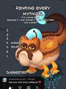 Ranking every version of mythicals pt.2 coming soon #mysingingmonsters #msm #fypシ