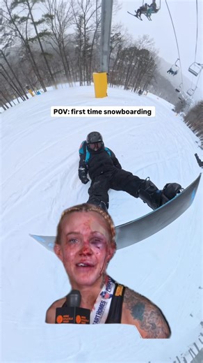 First time snowboarding