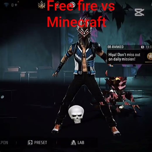 Minecraft vs Free fire 🔥