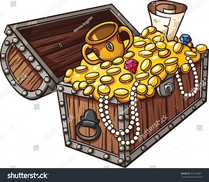 Cartoon Treasure Chest Vector Clip Art Stock Vector (Royalty Free) 256183801 | Shutterstock
