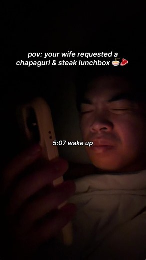 5:07am chapaguri & steak lunchbox 🍜🥩 #chapaguri #cookforwife @Ellen Park