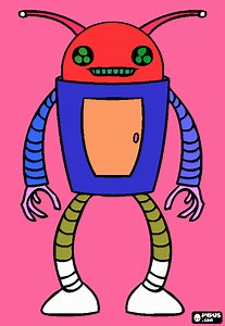 logans robot coloring page, printable logans robot