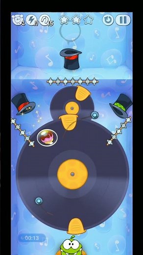 cut the rope season 3 DJ box level 24 walkthrough solution