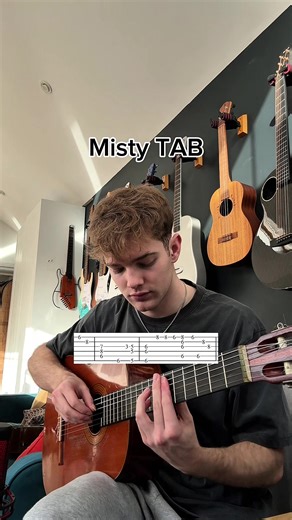 Misty guitar tab #misty #guitartutorial #fyp #music #jazz | guitar