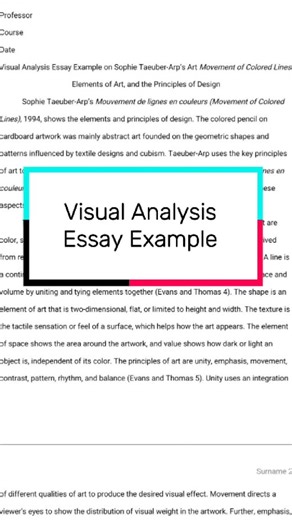 Professional Essay Writing on Instagram: "Visual Analysis Essay Example on Sophie Taeuber-Arp’s Art Movement of Colored Lines, Elements of Art, and the Principles of Design #visual, #analysis, #essaywriting, #example, #learning"