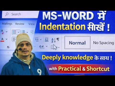 HOW TO USE Indentation in MS-WORD#word #excel #computer