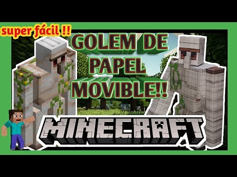 How to make the Minecraft iron golem moveable super easy! | Papercraft | Crafts