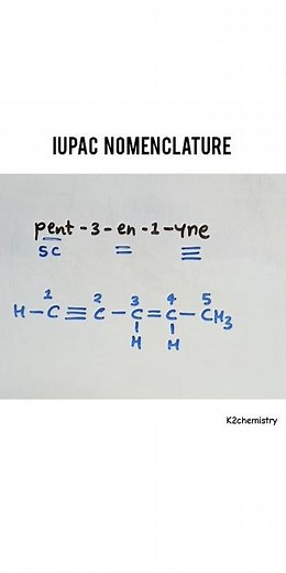 How to draw structure for pent-3-en-1-yne l #iupacnomenclatureoforganicchemistry