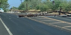 More than 30 downed power poles reported on Maui; thousands without power