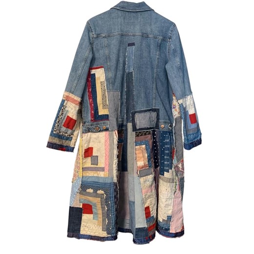 Upcycled Duster Jacket XL Denim Quilt Top Gypsy Texas Cowgirl - Etsy