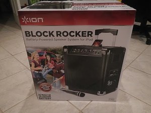 ION BLOCK ROCKER BATTERY POWERED SPEAKER IPOD IPHONE -- UNBOXED
