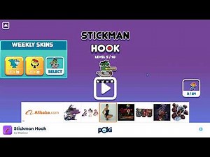 Epic Stickman Hook Swinging Challenge! | Insane Levels & Tricks