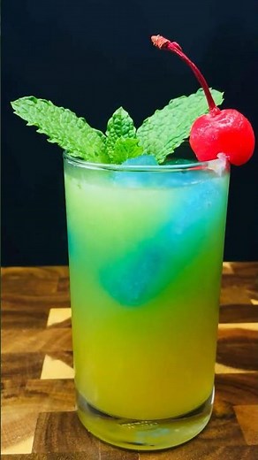 USA Hawaiian Sun + Lemon Mint 🍍🍋🌿 | Aesthetic mocktail #asmr #shorts #ドリンク