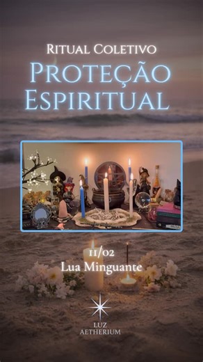 Luz Aetherium on Instagram: "🌙✨ Ontem conduzi o Ritual coletivo de Proteção Espiritual na lua minguante. Um momento de limpar o campo, fechar brechas energéticas e devolver o que pesa pra terra e pro vento. Proteção é cuidado. É aprender a guardar a própria luz. Se fizer sentido pra você, repita hoje: “Meu campo está protegido. Minha energia é minha. Nada que não seja amor permanece. Assim é. Assim será.” Beijos de luz, ✨ Deia | Luz Aetherium ✨ #luzaetherium #espiritualidadefeminina #autocuidad