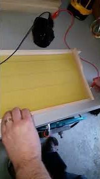 How to heat wax foundation sheets to beehive frame
