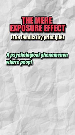 How the Brain Processes Familiarity: Understanding the Mere Exposure Effect 🧠 #psychology #mereexposureeffect #familiarityprinciple