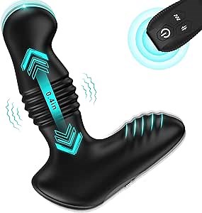 Triple-Stimulation Thrusting Anal Vibrator Prostate Massager - LATUNE, Ultra Quiet Butt Plug with 10 Vibration & 3 Thrusting Modes, Adult Sex Toys for Men Women Pleasure…