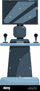 Arcade game machine with two joysticks and big screen standing on the white background Stock Vector Image & Art - Alamy