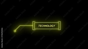 Technology sign with HUD elements