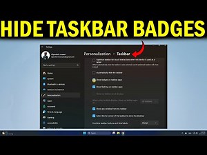 How To Hide Badges on Taskbar Icons in Windows 11