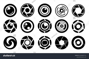 Black Camera Lens Icon Collectionvideo Photo Stock Vector (Royalty Free) 2603837771 | Shutterstock