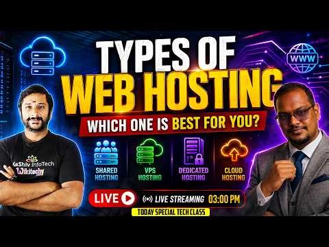Types of Web Hosting | Shared, VPS,Dedicated, Cloud Hosting | Kaashiv Infotech Live Class