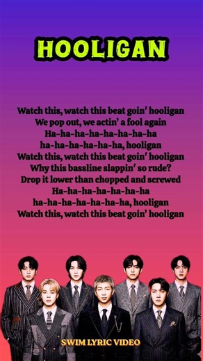 BTS hooligans lyrics 😘 #bts #song #hooligans #lyrics #shorts #viral #2026 #trending