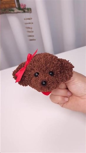 Puppy Cute Pompom Yarn Dog Doll Poodle