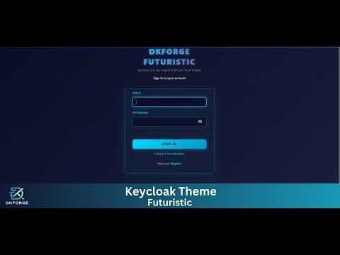 Keycloak Theme Demo | Login, Email, OTP & Authentication UI (Futuristic – DKForge)