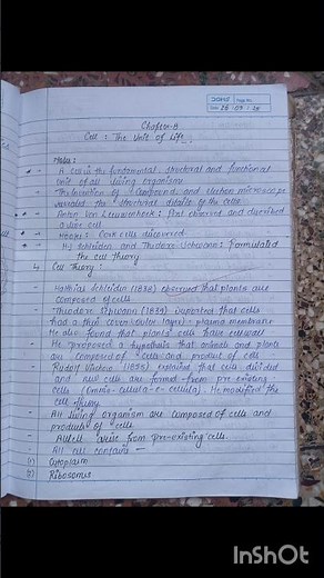 Biology | Chapter 8 | Cell: the unit of life | Notes | Class 11| Biology class 11|NEET|Cell class 11