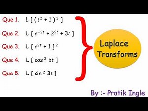 How to solve laplace transforms | fully explained in hindi by PRATIK INGLE