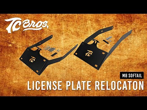 TC Bros. License Plate Relocation for Harley Davidson 2018-up M8 Softail Street Bob, Slim, & Fat Bob