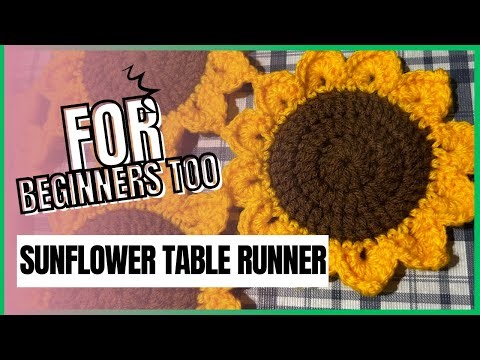 Sunflower Table Runner Part 1 - Super easy
