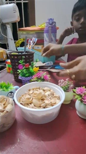 🤗pista shell craft ideas video ✨️free time la panni paarunga guys 🫶#craftideas #crafting#pistashell